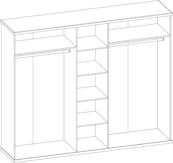 Шкаф 5D SKO-07 - Guļamistabu komplekti un kolekcijas
