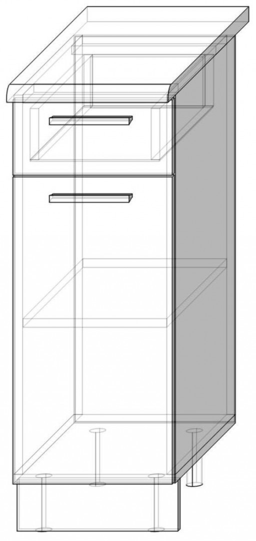 Apakšējais virtuves skapītis 40H SKAL-012 - Virtuve