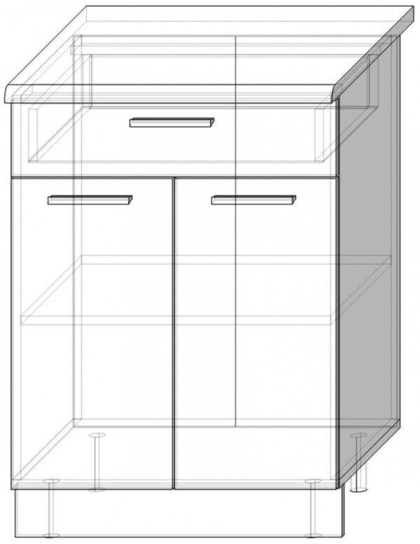 Нижний кухонный шкаф 60H SKAL-003 - VIRTUVES KOLEKCIJA SKAL