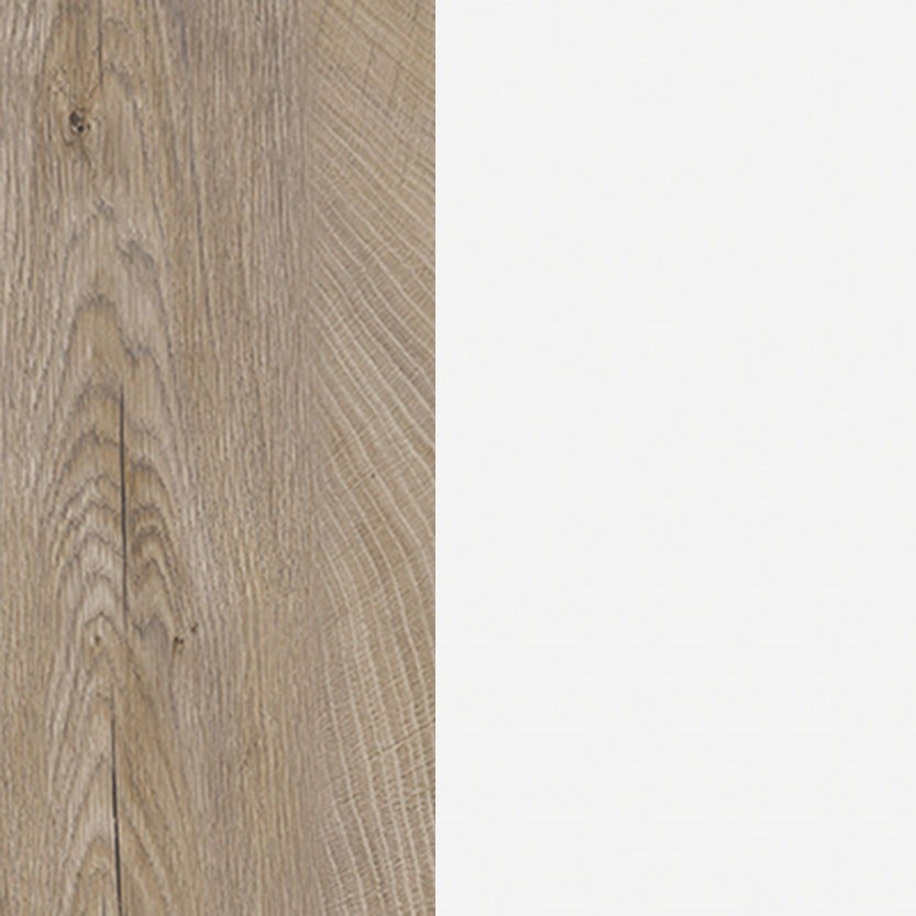 Oak / White gloss