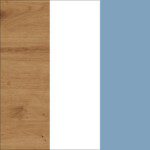 Artisan oak / White / Blue