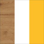 Artisan oak / White / Yellow