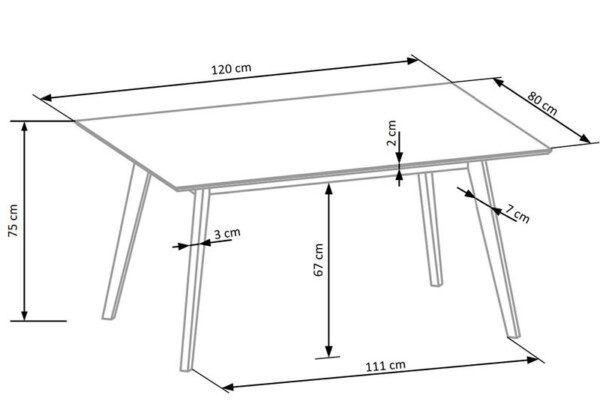 Обеденный комплект для кухни стол и 4 стула HR0188 - Ēdamistabas komplekti