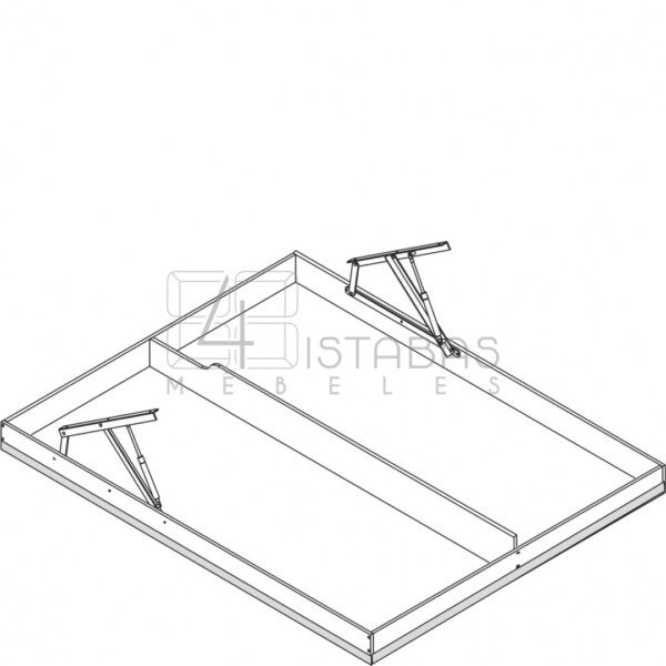 Gultas koka redeles ar paceļamo mehānismu BTPSD180 - Guļamistaba