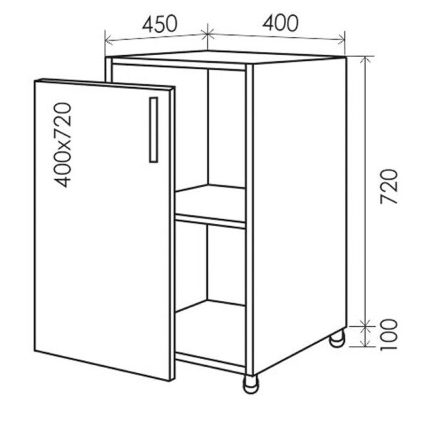 Нижний кухонный шкаф FXVTDH007 - Virtuves mēbeles FXVTD