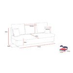Dīvāns-gulta WM3427 - Mīkstās mēbeles
