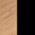 Golden oak / black
