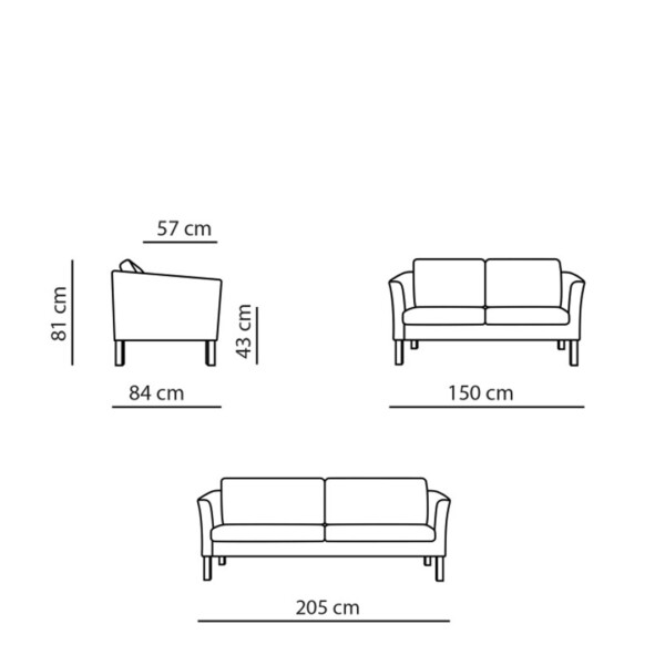 Ādas dīvāns PAK402 - Mīkstās mēbeles