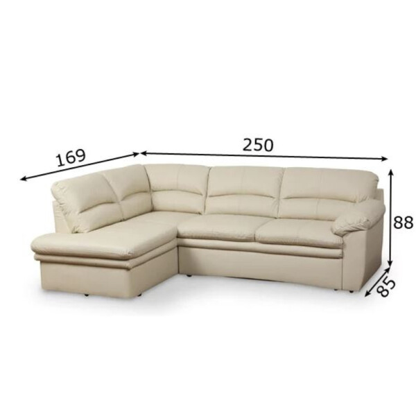 Ādas stūra dīvāns PAK201 - Mīkstās mēbeles