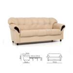 Izvelkams ādas dīvāns PAK1104 - Mīkstās mēbeles