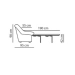 Раскладной кожаный диван PAK1304 - Кожаные диваны и кресла