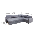 Stūra Dīvāns Concept sectional+ - Mīkstās mēbeles