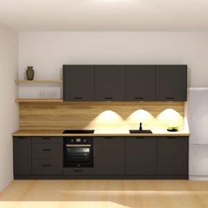 Virtuves mēbeles 330 cm -  “Graphite Oak Harmony”