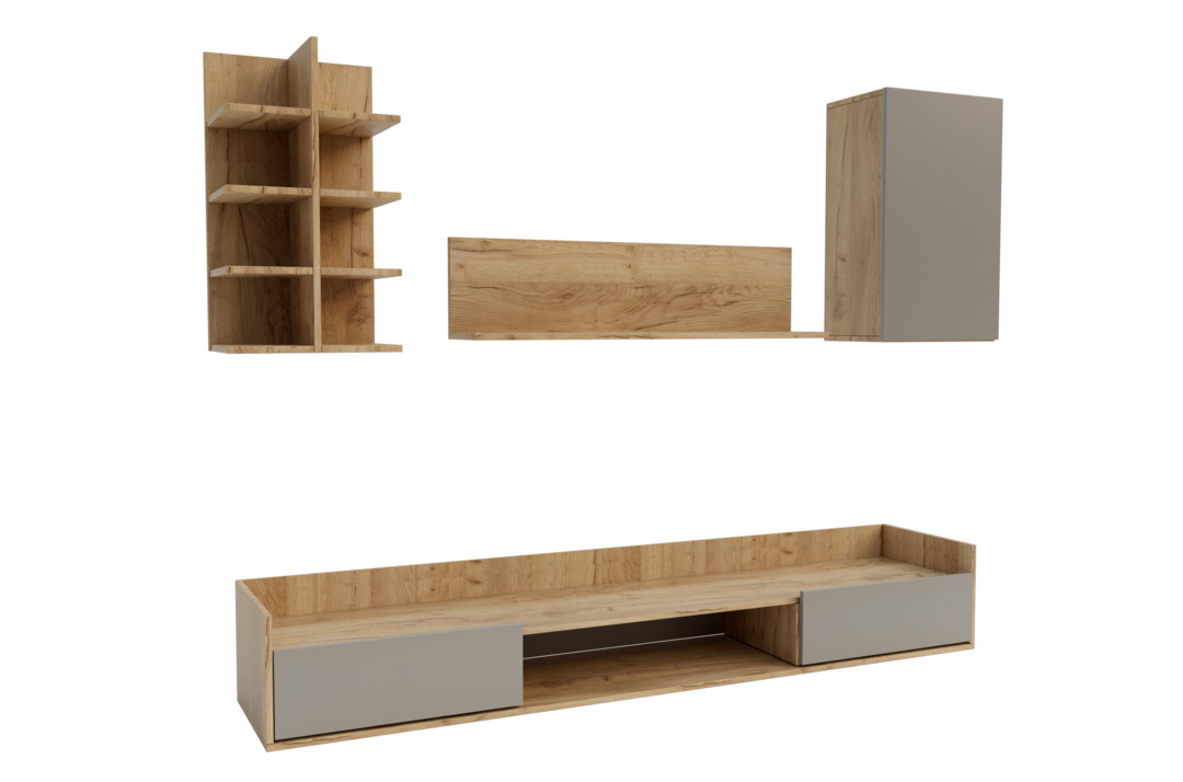 Viesistabas kolekcija Callisto / Gold craft oak-clay grey